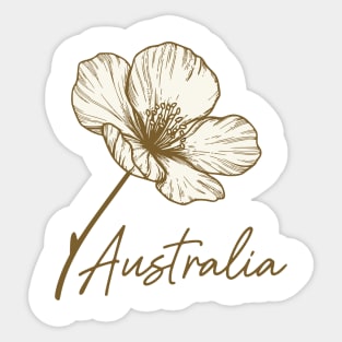 Australia Day 2026 Golden Wattle Floral Sticker